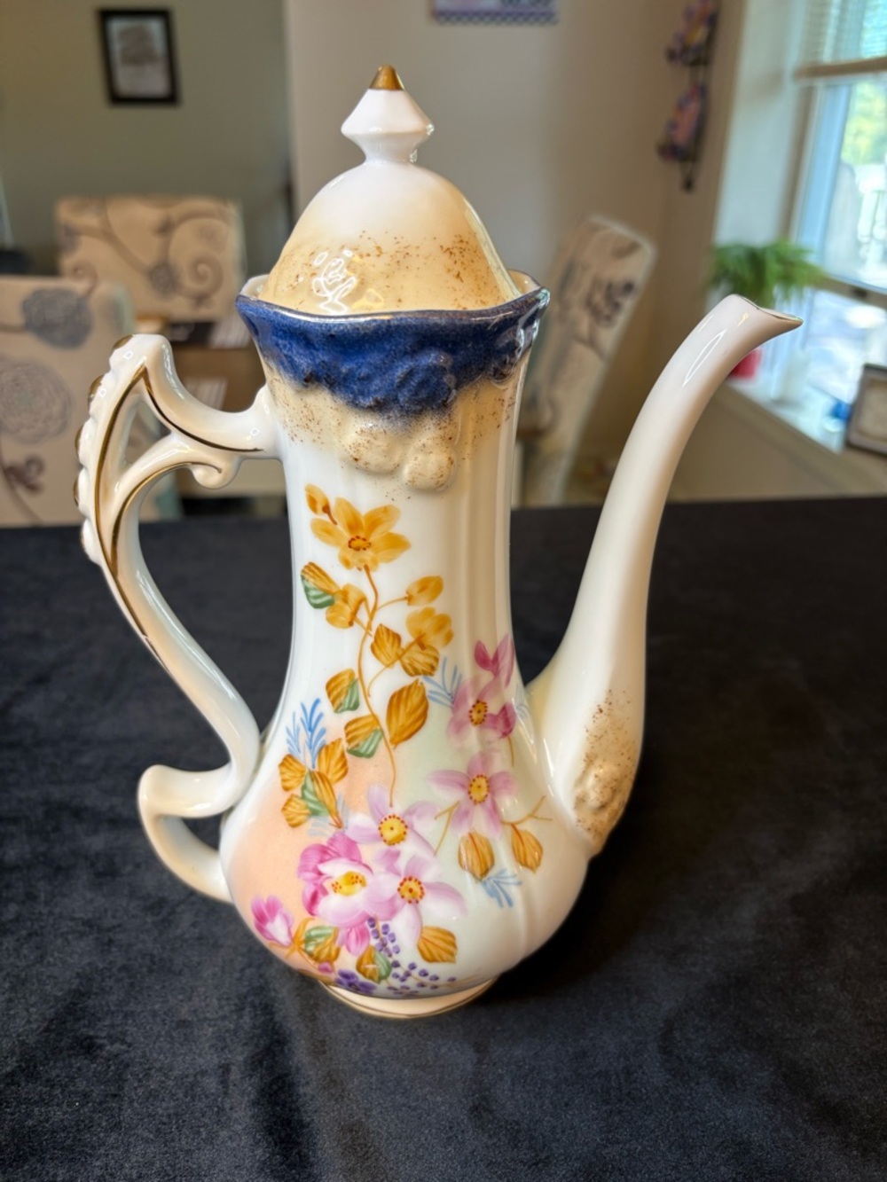 Elegant Porcelain Teapot/ Porcelain Coffee Pot/ Victorian Style Teapot - Picture 5 of 9